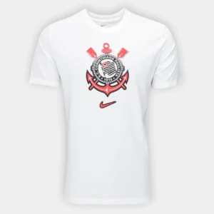 Camiseta Corinthians Nike Crest Masculina - Branco