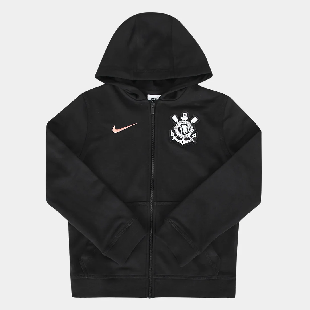 Moletom Corinthians Infantil Nike - Preto (cópia)